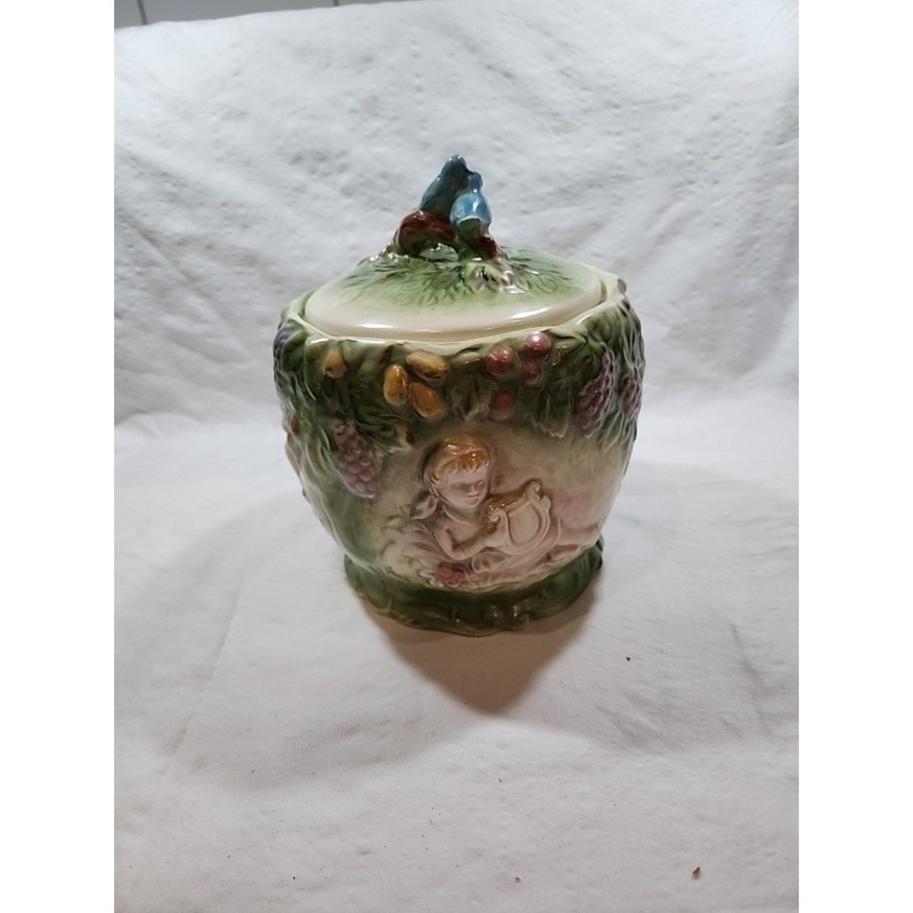 Rare Pastel Colored Cookie Jar Mode Says Mountainside, Signed By Ester Lipscomb